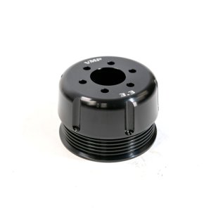 Ford Mustang Supercharger Pulley - VMP Performance - 3.3in 6-Rib - Black anodized - `11-`27